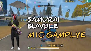 FREE FIRE 🔥quotSamurai Bundel Squad M10 Woodpecker Full Gamplye garena free fire [upl. by Ydnamron200]