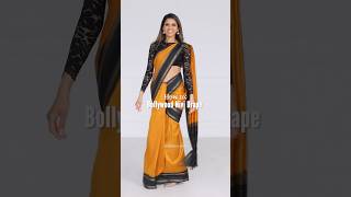 Bollywood Nivi Drape  traditional saree look for Diwali  saree draping styles  shorts saree [upl. by Eerej]