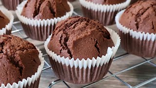 Easy chocolate muffin recipe Super soft and fluffy Easy Baking [upl. by Samala671]