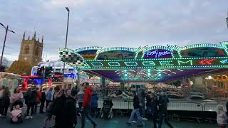 Pat Collins Fun fair Ilkeston town centre One of oldest and largest in Europe 21102023 4 [upl. by Gnoht731]