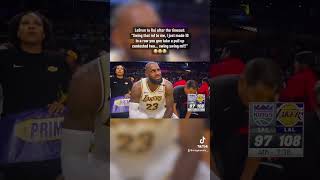 Lebron said this during the timeout 😭 lebronjames lakers [upl. by Liana841]