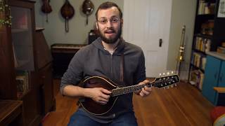 Beginner Mandolin Lessons Series Part Three Basic Strum Pattern [upl. by Ajnat]