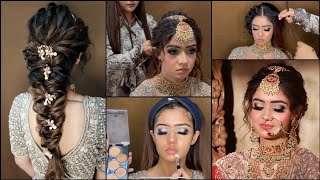 LATEST BRIDAL MAKEUP amp HAIRSTYLE TUTORIAL  STEP BY STEP  ADVANCE MAKEP  ADVANCE HAIRSTYLE [upl. by Hoon998]