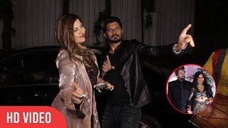 Sambhavna Seth with Husband Avinash Dwivedi at Kamya Panjabi And Shalabh Dangs Wedding Reception [upl. by Wsan]