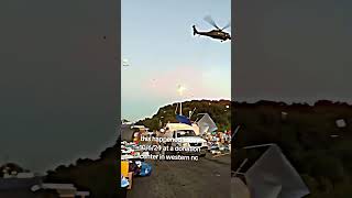 Blackhawk Helicopter Causes Chaos at Aid Station hurricane shorts usmilitary northcarolina [upl. by Rehpotsyrk]