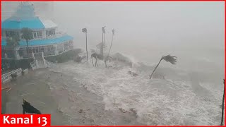 Hurricane Beryl hits Carriacou islands as Category 4 storm [upl. by Ettenahs451]