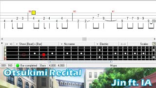 オツキミリサイタル  じん ft IA  ベース TAB Otsukimi Recital  Jin  Bass [upl. by Eagle]