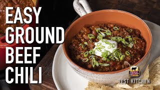 Easy Ground Beef Chili Recipe [upl. by O'Donoghue478]