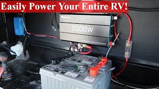 How To Power Your Entire RV With An Inverter  Easy Inverter Power [upl. by Nnaer744]