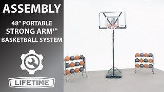 Lifetime 48quot Portable Strong Arm Basketball Hoop  Lifetime Assembly Video [upl. by Blatman602]