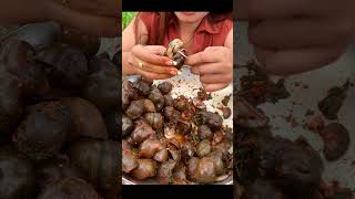 snail fried so yummy snail recipe seafood recipe shorts short food 139 [upl. by Imim]