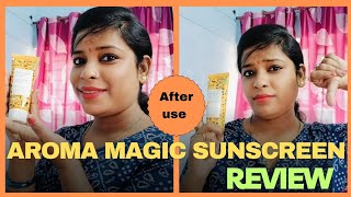 Aroma magic Sunscreen Review  Aroma magic sunblock lotion Review  Paraffin free sunscreen Review [upl. by Seravaj]