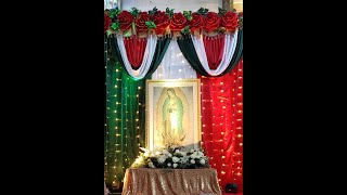 Decoracion para la Virgen de Guadalupe Altar para la Virgen de Guadalupe [upl. by Hausmann]