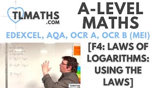 ALevel Maths F402 Laws of Logarithms Using the Laws [upl. by Cobby504]