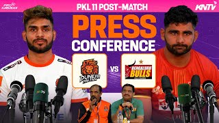 PKL 11 M16  Bengaluru Bulls vs Puneri Paltan  Press Conference ft Pardeep Narwal amp Aslam Inamdar [upl. by Pavyer]