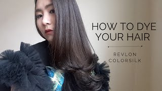 How to dye hair at home with Revlon Colorsilk  มาเปลี่ยนสีผมด้วยตัวเองกับ Revlon Colorsilk [upl. by Attekal944]