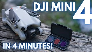 DJI Mini 4 Pro  in 4 minutes Specs prices with pics UK extended battery [upl. by Lesly521]