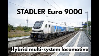 🆕 STADLER Euro 9000  Hybrid multisystem locomotive passing Wiesental train station 🚆 [upl. by Acinaj]