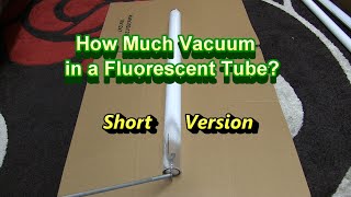 Fluorescent Tube Sucks Up Water Short Version [upl. by Jem]