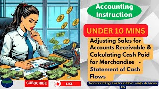 Adjusting Sales for Accounts Receivable amp Calculating Cash Paid for Merch Statement of Cash Flows [upl. by Moht521]