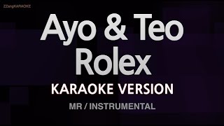 Ayo amp TeoRolex MRInstrumental Karaoke Version [upl. by Gupta]