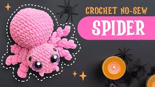 NO SEW spider crochet tutorial 🧶  beginners friendly  US terms  Lala Crochet Boutique [upl. by Maer]