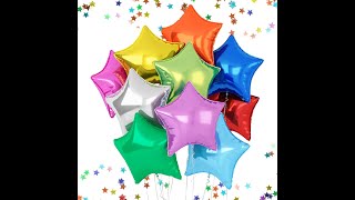 18 inch star Shaped Foil Balloons For happy birthday Party Decoration Helium Globos balloon [upl. by Dinah]