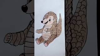 Pangolin drawing youtubeshorts shortvideo shortfeed drawingideas easydrawing [upl. by Schulein165]