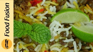 Qeema Masoor Biryani Recipe By Food Fusion [upl. by Ellecrag]