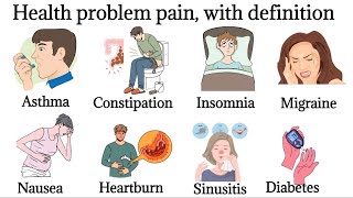 Body Health Problems  Illness Body Pain Vocabulary  English Vocabulary Verbs  verbsinenglish [upl. by Clem368]