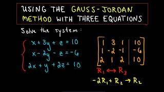 ❖ Using GaussJordan to Solve a System of Three Linear Equations  Example 1 ❖ [upl. by Artnoed]