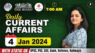 4 January Current Affairs 2024  Daily Current Affairs  Current Affairs Today [upl. by Hgielrac]