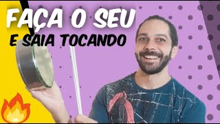 Como fazer um tamborim em casa com materiais recicláveis [upl. by Leake838]