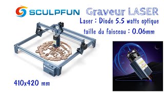 Gravuredécoupe LASER avec la Sculpfun S9  Montage et essais [upl. by Ahsima161]