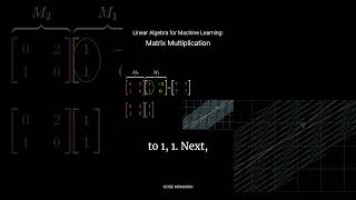 Linear Algebra in Machine Learning Matrix Multiplication Explained machinelearning codemonarch [upl. by Airtal]