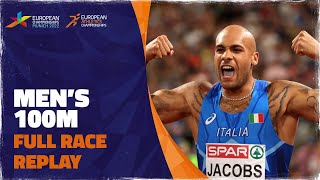 Mens 100m Final  Munich 2022  Lamont Marcell Jacobs [upl. by Kahler]