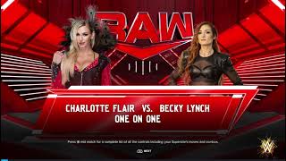 Charlotte Flair Vs Becky Lynch [upl. by Atinal]