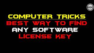 Find Any Software License Key in Windows 7810 Free  Computer Tricks  Gangs Of Coder  2018 [upl. by Croom]