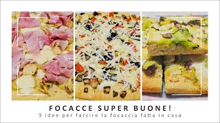 3 Idee gustose per farcire la focaccia fatta in casa [upl. by Cantone361]