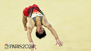 Daiki Hashimoto NAILS his floor routine in mens gymnastics team final  Paris Olympics  NBC Sports [upl. by Ymeon38]