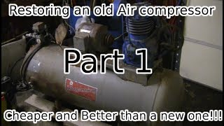 Kellogg 335 Air Compressor Resurrection PART 1 [upl. by Lyssa]