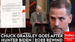 Chuck Grassley Details Alleged Hunter Biden Corruption  2022 Rewind [upl. by Tengler891]