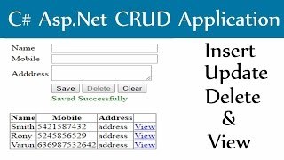 C AspNet Web Form CRUD  Insert Update Delete and View With Sql Server Database [upl. by Eedissac249]