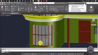 How to Make 3d Window in AutoCAD 3D Materials and Render Tutorial  3D House modeling  Lesson 77 [upl. by Radack74]