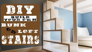 DIY Bunk  Loft Bed Stairs [upl. by Necyla]