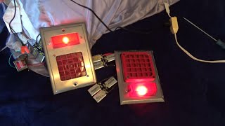 Simplex 405080 vs ExideCouch F450D Stainless Steel Fire Alarm Horn Lights Test [upl. by Giglio]