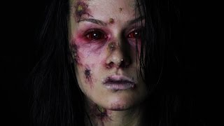 Halloween Infected Zombie Makeup Tutorial [upl. by Zuliram]