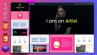 Responsive Portfolio Website Using Bootstrap From Scratch In Tamil  HTML CSS Bootstrap In Tamil [upl. by Kipton]