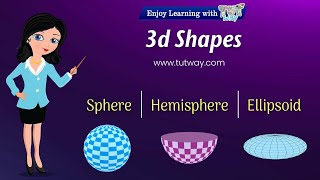 3D Shapes  Shapes for Kids  Sphere Hemisphere Ellipsoid  Concepts Examples  Geometry  Math [upl. by Crooks15]