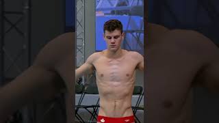 Vincent Riendeau Canadian Diver in Red Speedo Gear SPRINGBOARD Diving Competition fyppage [upl. by Enohpets]